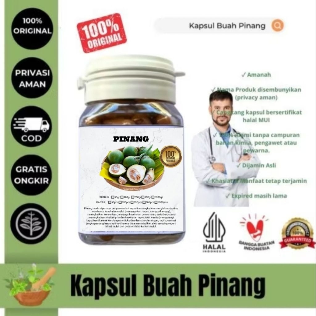 Kapsul Buah Pinang Muda Max Isi 35 Original