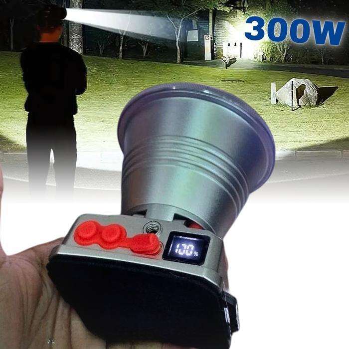 jinlong jl-A11 Senter Kepala LED 300W 15000mAh Tahan Air 20 Jam dengan Tripod Super Terang & Recharg