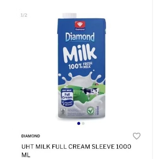 Susu UHT Diamond 1 ltr (dus)