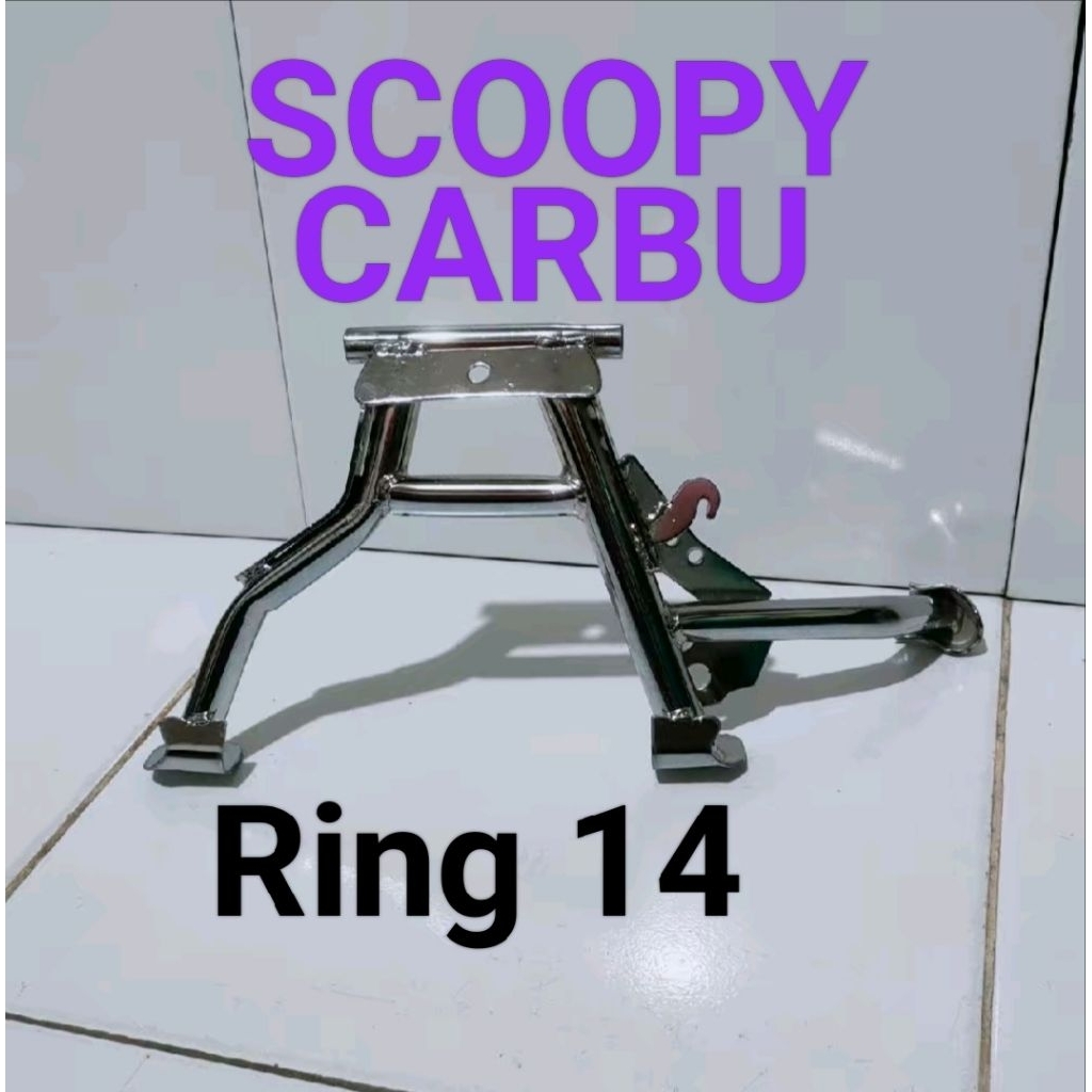 STANDAR TENGAH / STANDAR 2 CHROME SCOOPY CARBU RING 14