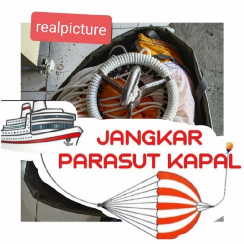 PARASUT JANGKAR UKURAN 16 PANJANG 5 METER