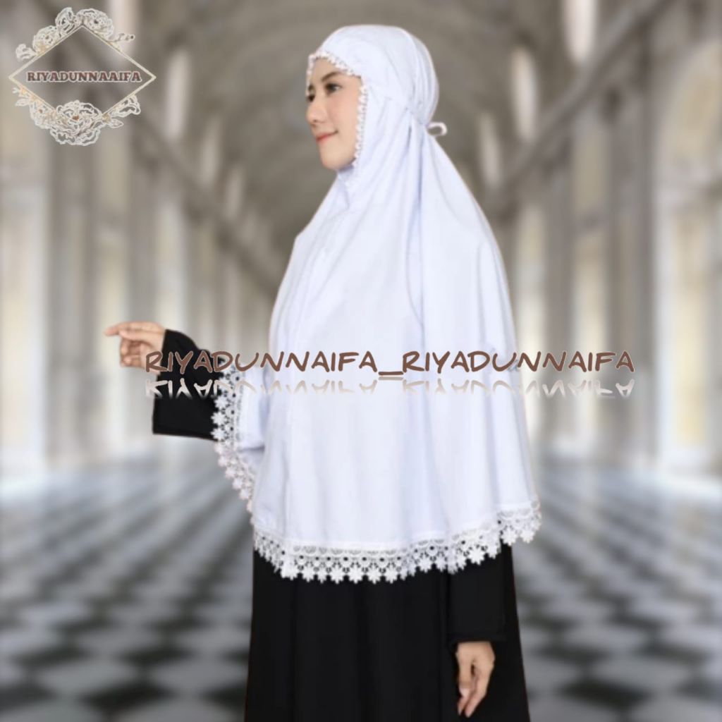 Hijab instan Haji Umroh Bersaku Bahan Katun Premium
