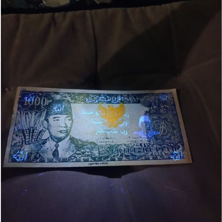 uang soekarno uka2 biru 1964 souvenir