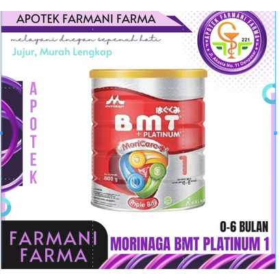 SUSU MORINAGA BMT PLATINUM 1 (USIA 0-6BULAN) / 400 GRAM / 800 GRAM / SUSU PERTUMBUHAN ANAK