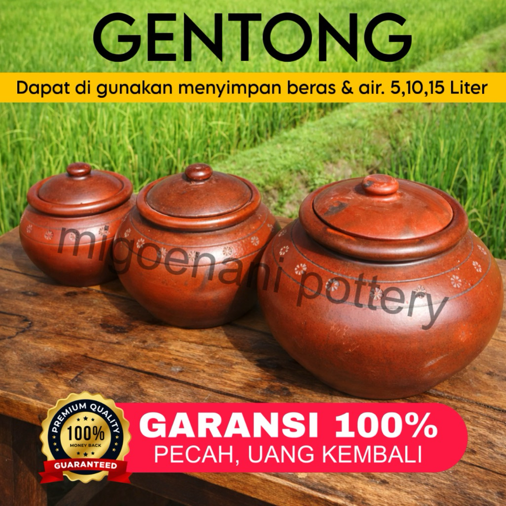 GENTONG BERAS 25Kg 15Kg KENDIL BERAS GERABAH