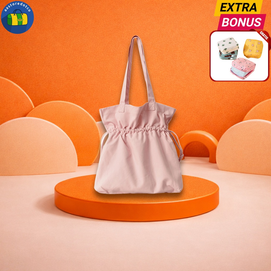 Tote Bag Kanvas Wanita Asli Import Korea Terbaru Kualitas Premium Tas Tote Bag Tote Bag Canvas MJY10
