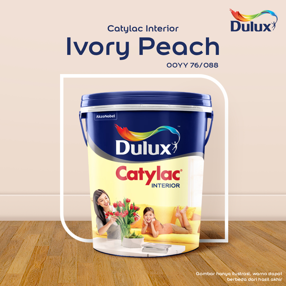 CAT TEMBOK IVORY PEACH DULUX CATYLAC INTERIOR - 25KG 00YY 76/088 CAT TEMBOK DULUX CATYLAC
