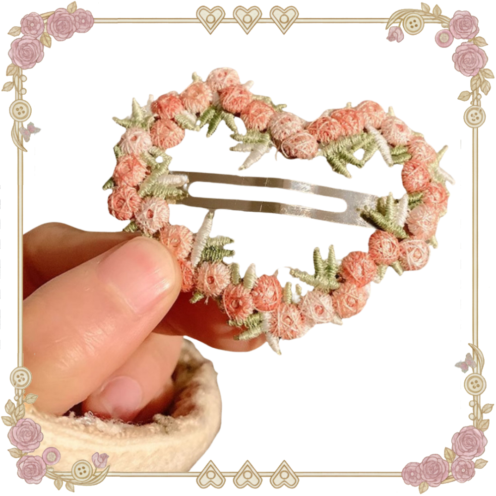 RABURI  JEPIT RAMBUT BUNGA LOVE WANITA KOREA HAIRCLIP PONI ANAK PEREMPUAN AKSESORIS RAMBUT HATI SIMP