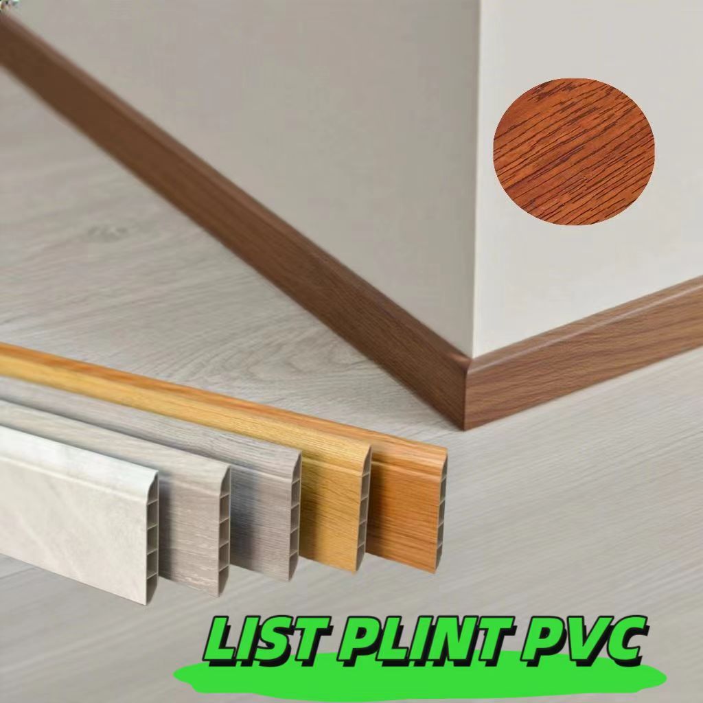 PLINT LANTAI PVC/PLINT LANTAI/ 8CM LIST BAWAH TEMBOK/LIST PLANK PVC/LIST LANTAI SKIRTING/LIST PVC/PL
