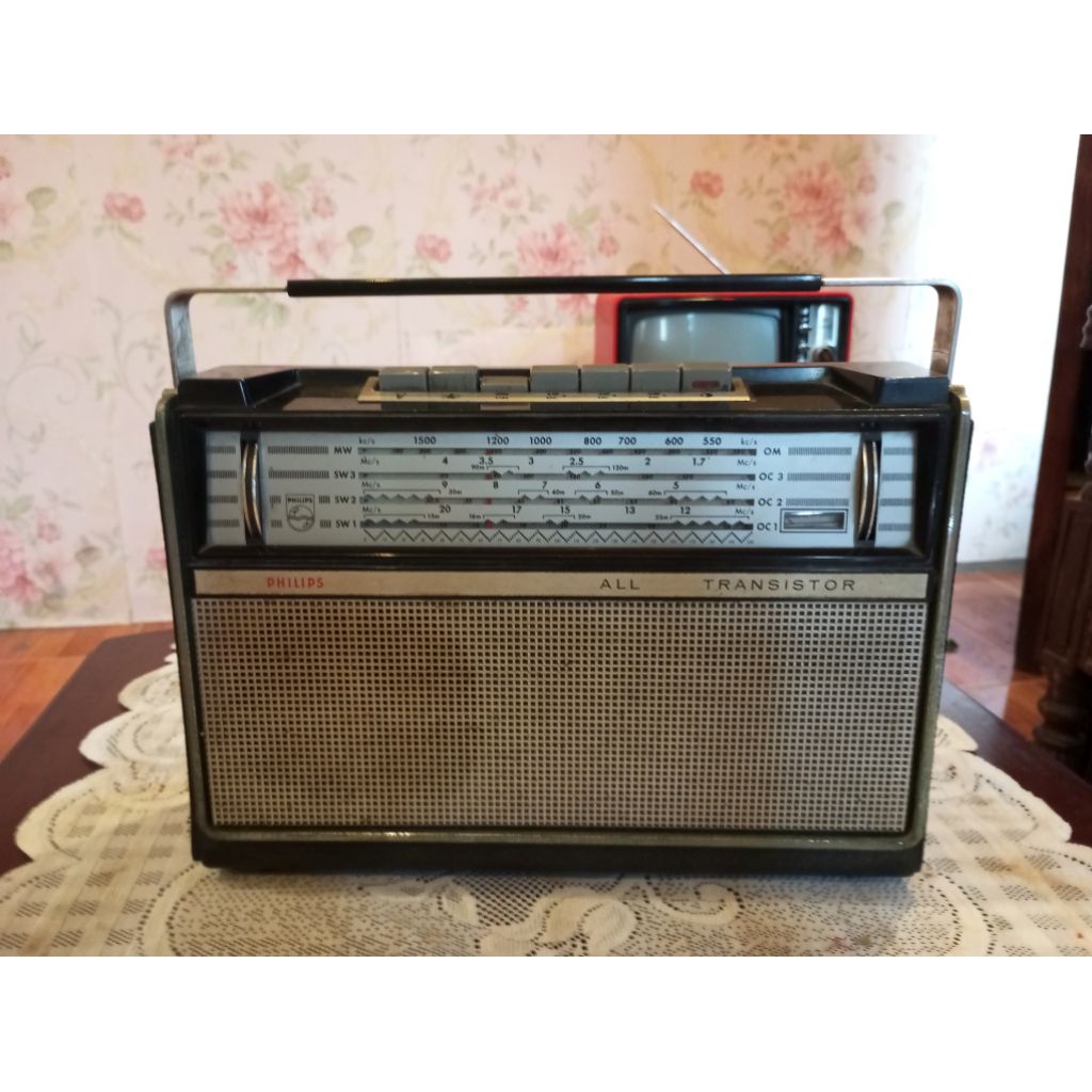 Radio Vintage Jadul Merk PHILIPS ALL TRANSISTOR Antik Lawas Tua Kuno Retro