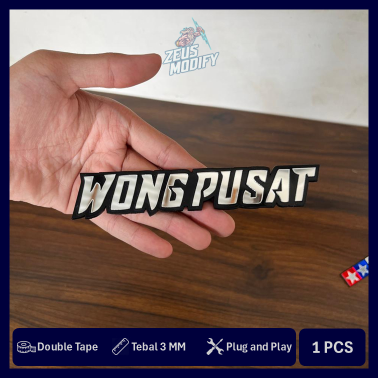 EMBLEM WONG PUSAT LOGO WONG PUSAT TIMBUL AKRILIK 1PCS