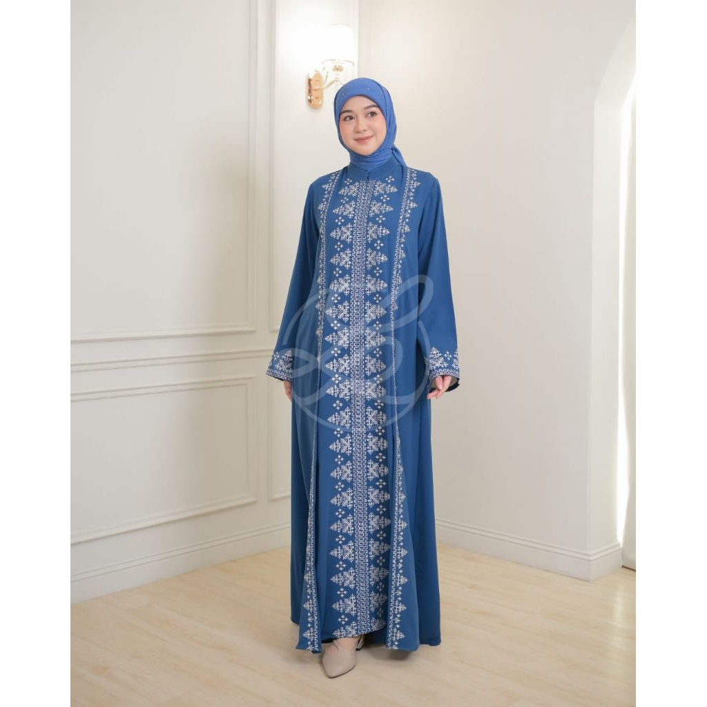 SET GAMIS LAROSA  BORDIR SET HIJAB /  DRESS +  HIJAB LAROSA  /  GAMIS ABAYA BORDIR by LAROSA BUSANA 