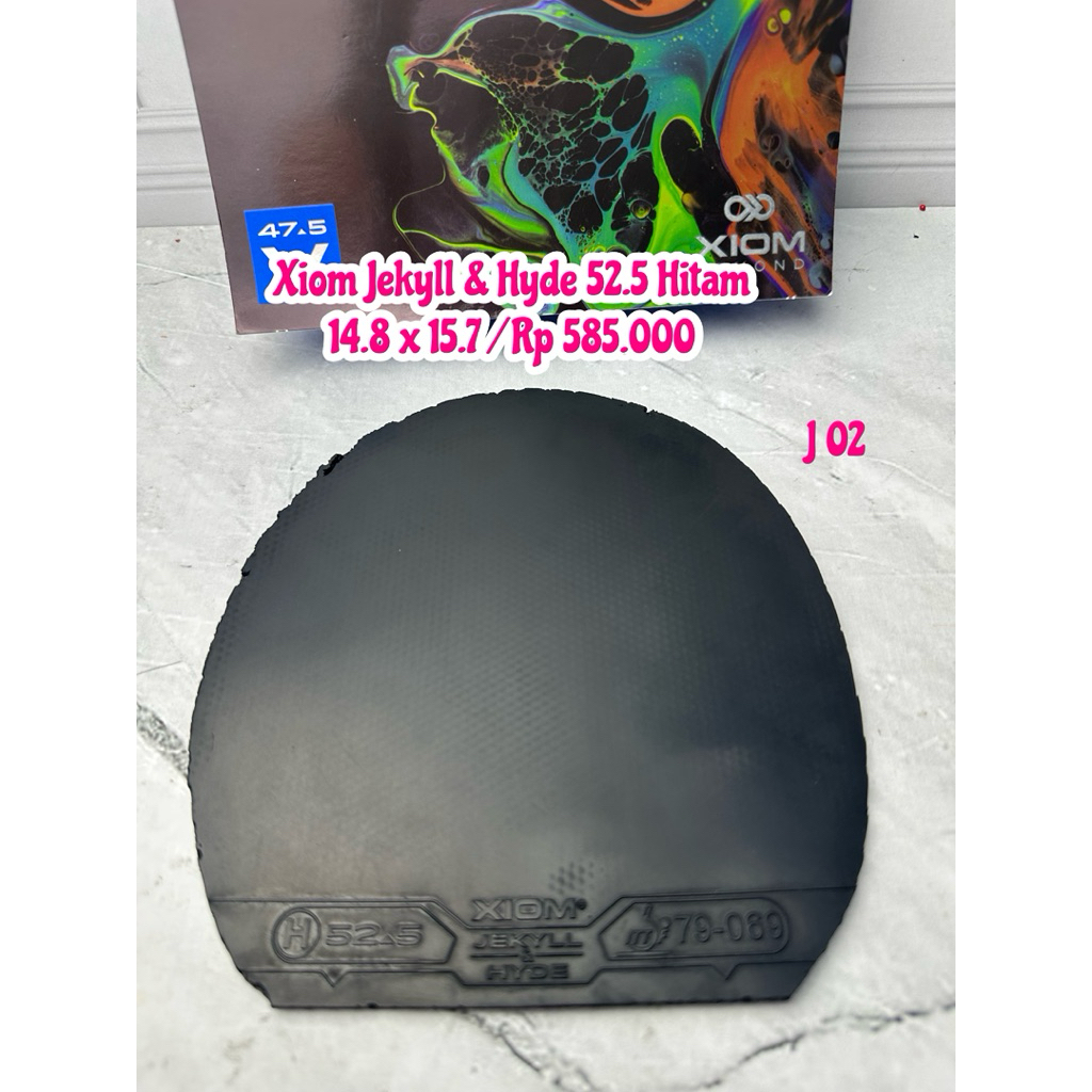 SECOND KARET PINGPONG TENIS MEJA XIOM JEKYLL & HYDE 52.5 WARNA HITAM