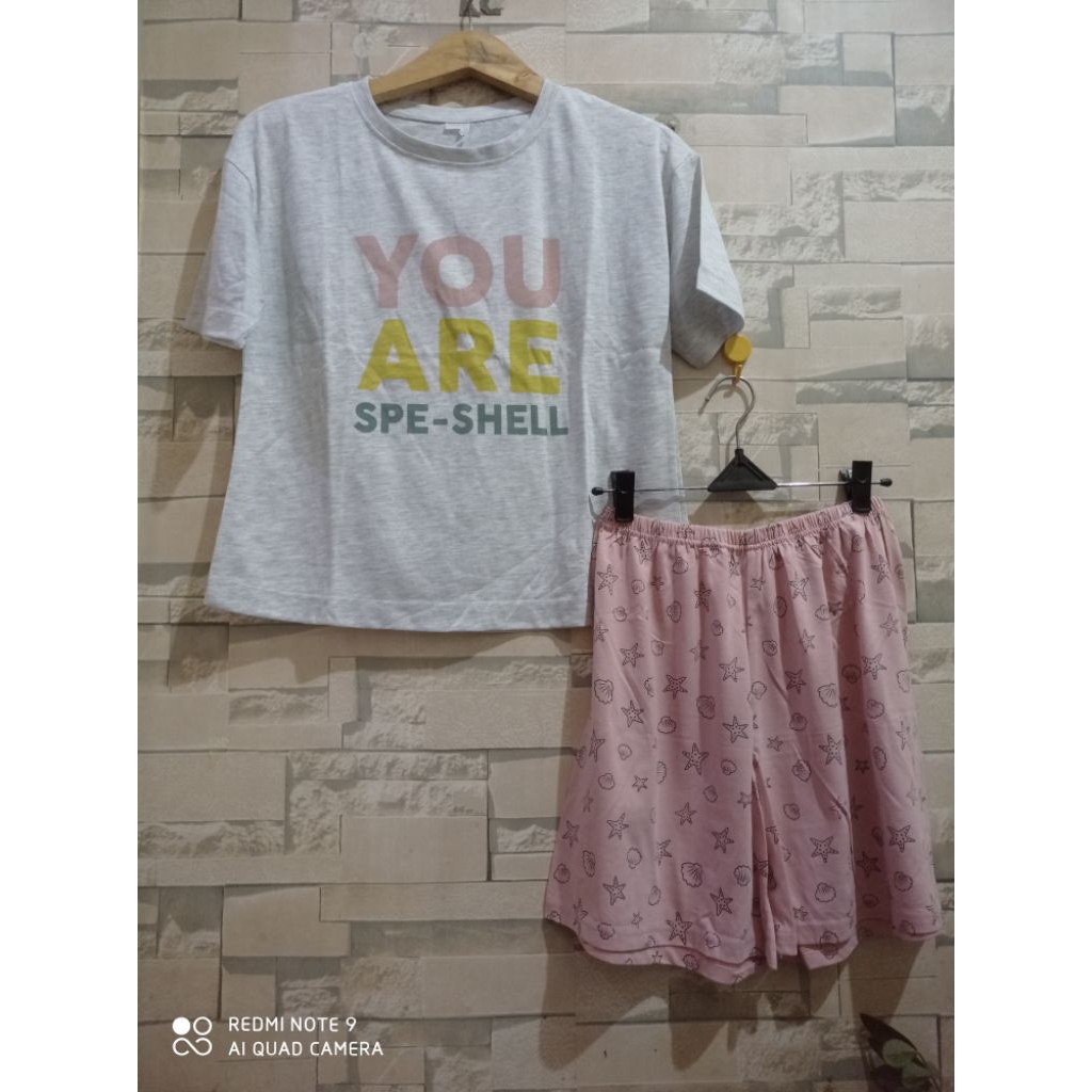 baju tidur/ piyama pendek nevada,disney pendek hontpant
