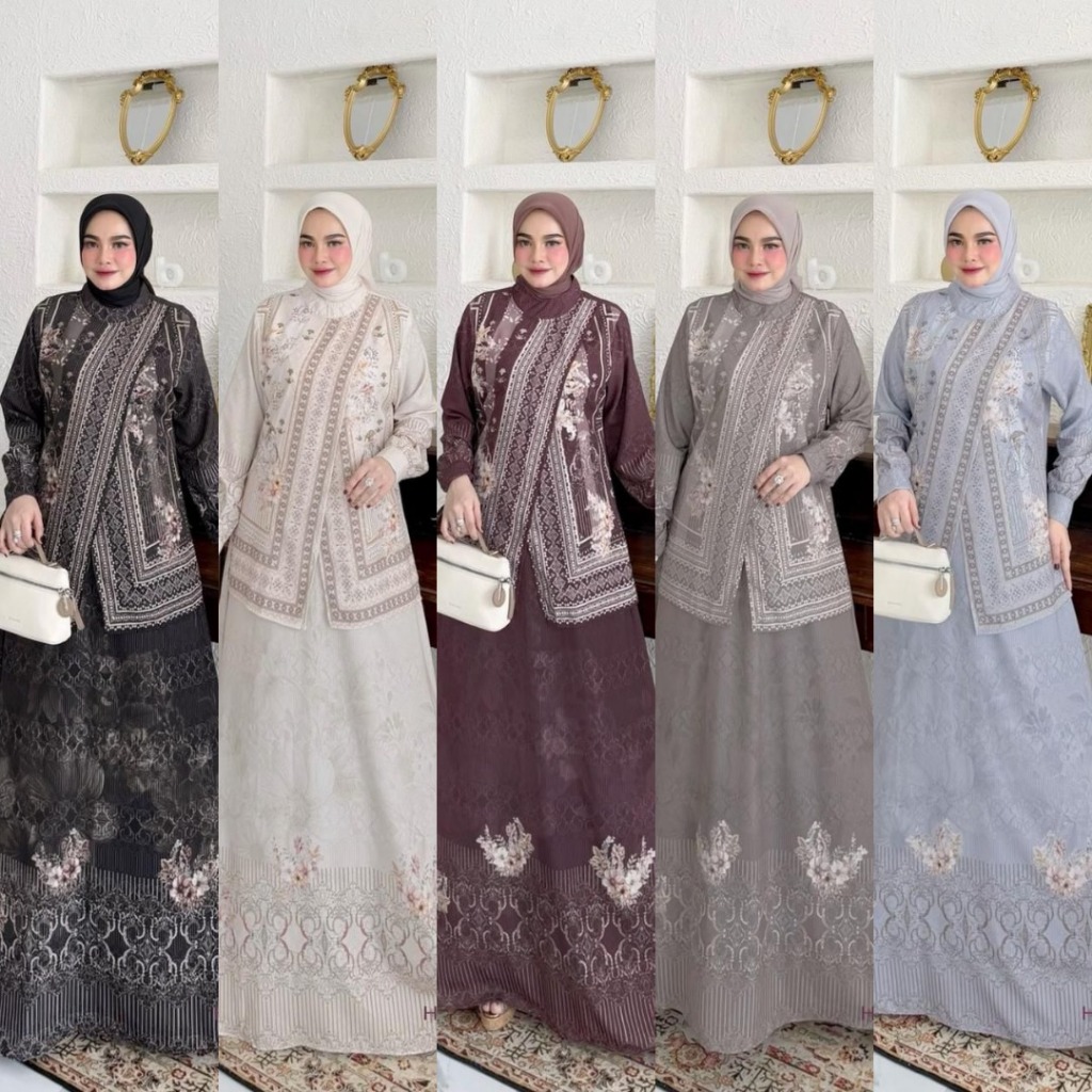 LuxuryFashion READY GAMIS DRESS WANITA BASYIRA BY HMF LUXURY BEST SELLER