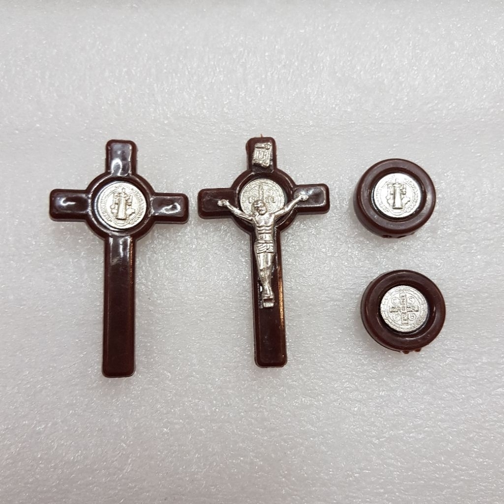 isi 12 pcs - Salib + harces coklat / fosfor