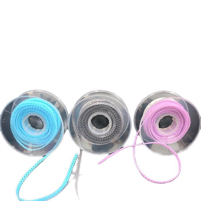 Power Chain Tipe Closed Panjang 1 Meter / Karet Behel gigi Sambung Silver