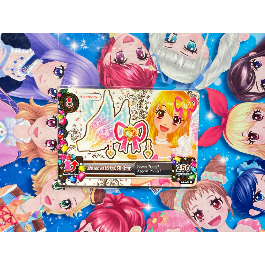 Kartu Aikatsu Campaign Premium Rare Aurora Kiss Ribbon Angely Bunny Tiara Ichigo Hoshimiya Angely Su