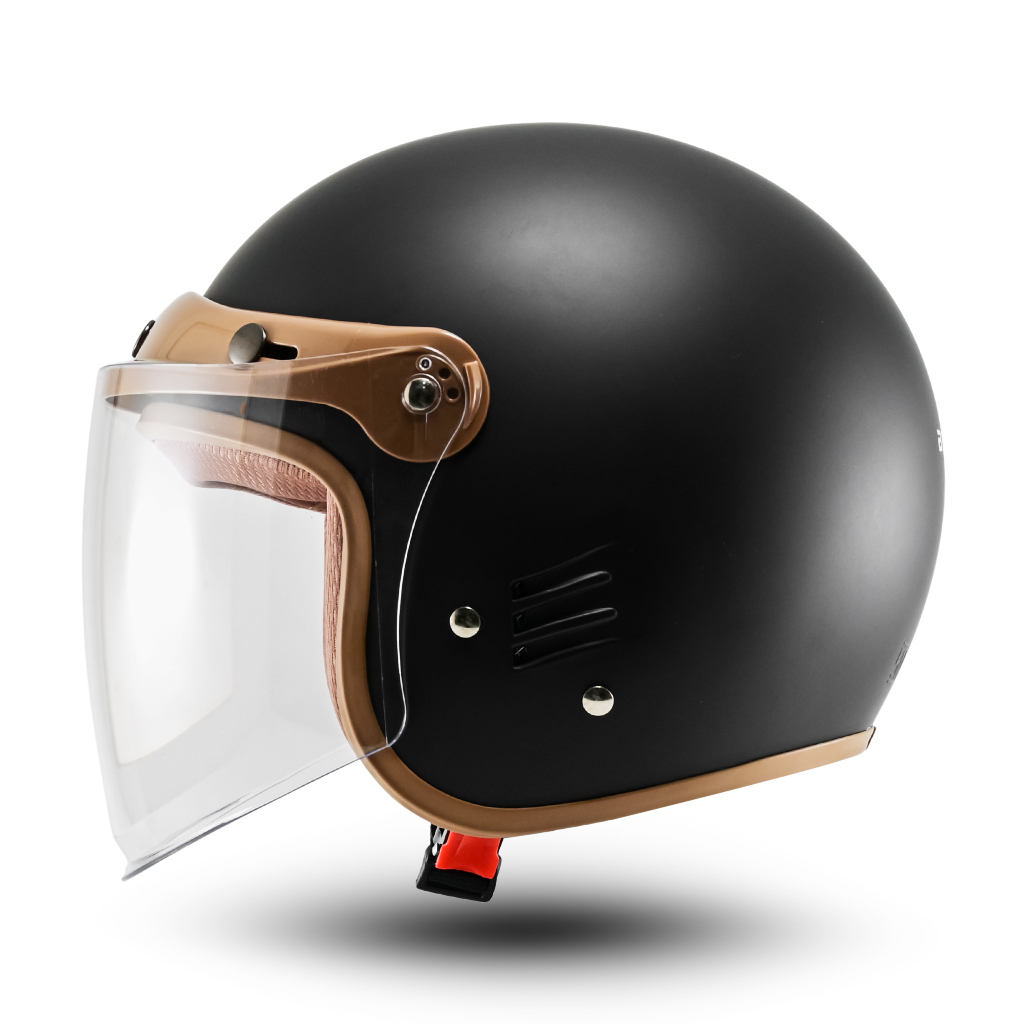 Helm Bogo Wanita Polos Retro SNI Warna Pastel Cewek Cowok Hitam Polos Premium