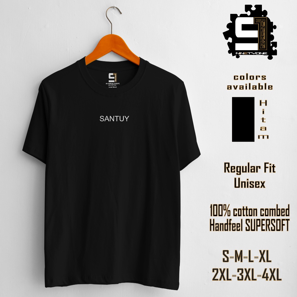 Kaos Pria Dewasa Distro Original Murah Promo Jumbo Motif Santuy Ungu Streetwear Sporty