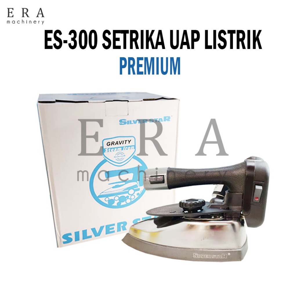 Setrika ES-300 Premium Uap Listrik Infus Gosokan ES300 Silverstar Laundry Konveksi Garment
