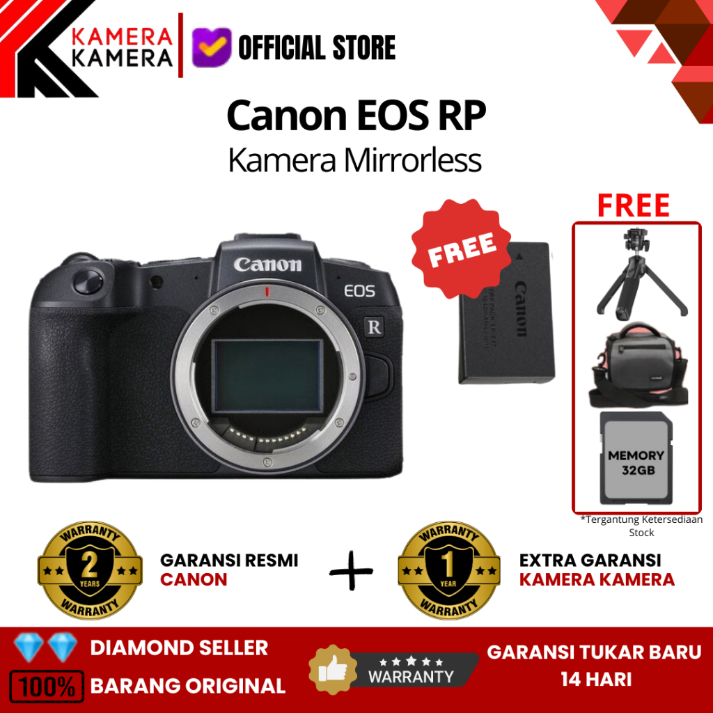 Canon EOS RP Body Only eos rp Mirrorless Camera Garansi Resmi