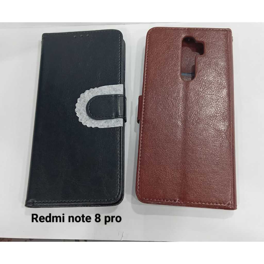 SILIKON/FLIP COVER/SOFCASE/DOMPET HP/SLOT KARTU+TALI GANTUNGAN XIOAMI REDMI NOTE 8 PRO