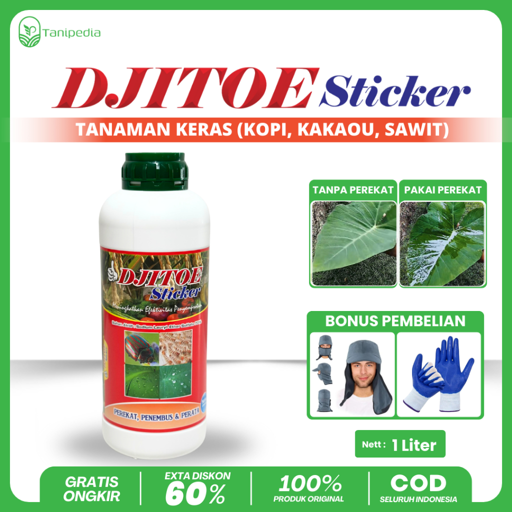 Djitoe Sticker - Perekat Pupuk Pestisida - 1 Liter