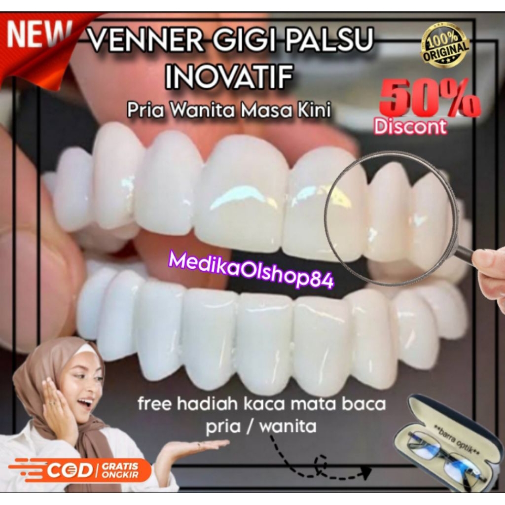 VENNER GIGI PALSU INSTAN 1 SET ATAS BAWAH ORIGINAL TERLARIS BISA COD