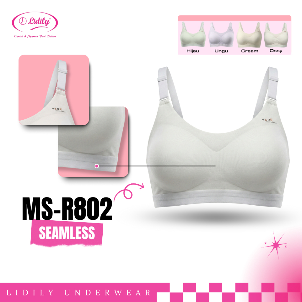LIDILY - BH Remaja Step 1 MS R802 Seamless Tanpa Kawat + Busa Tipis | Bra Remaja Nyaman