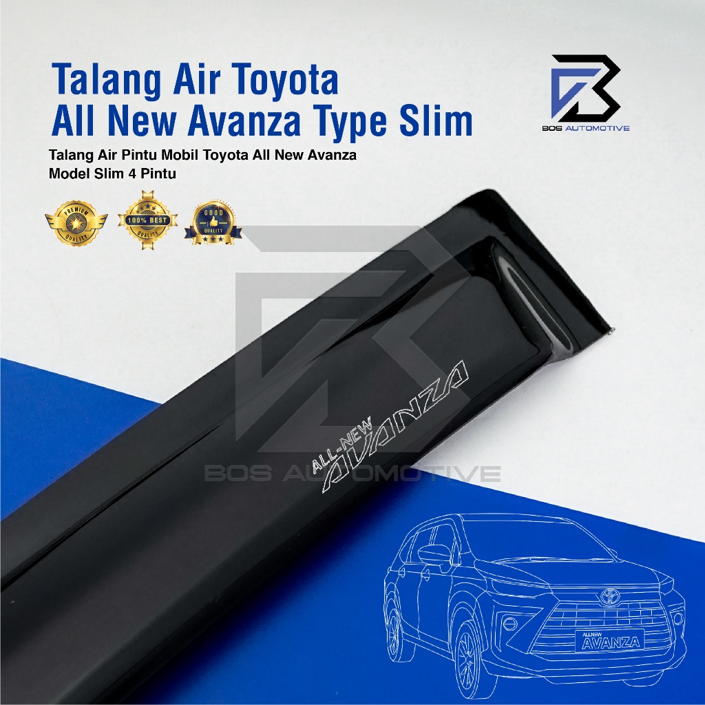 Talang Air Pintu Mobil Toyota All New Avanza 2011 – 2014 Model Slim 4 Pintu