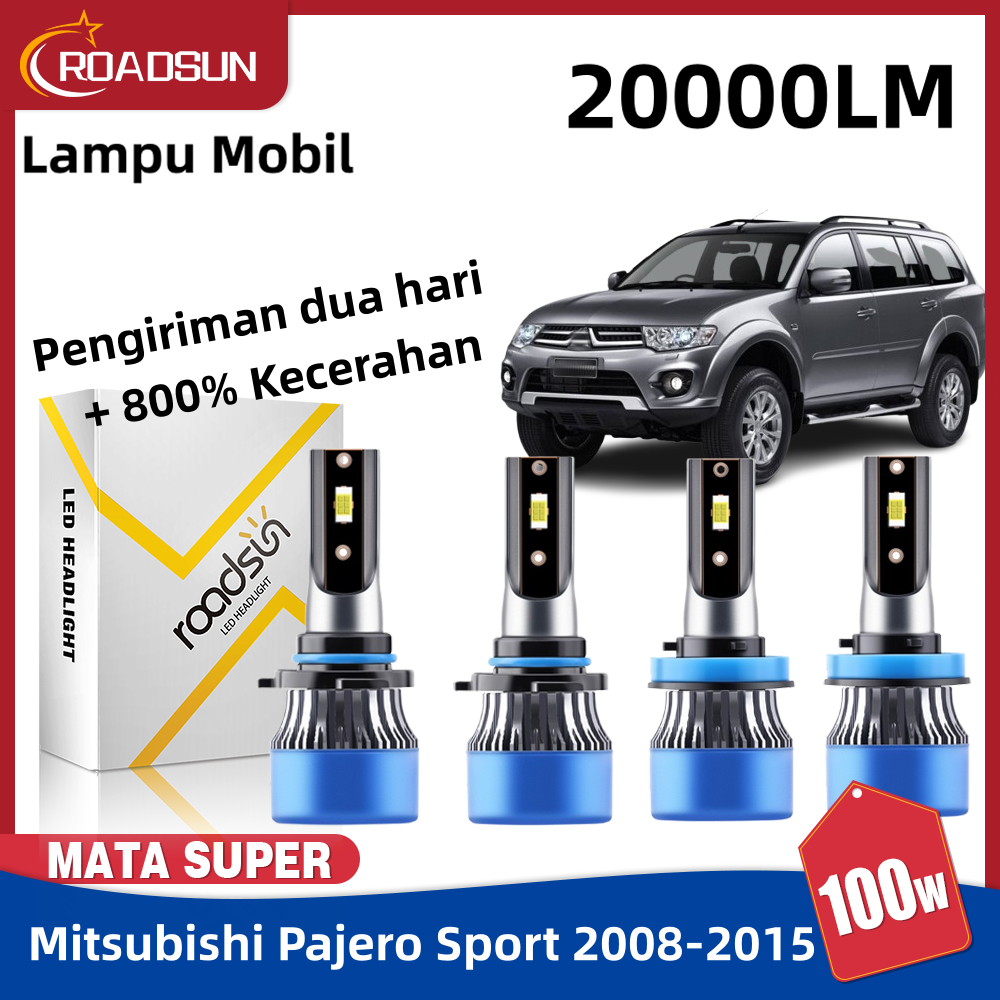 Cocok untuk Mitsubishi Pajero Sport 2008-2015 2 Pcs Super Terang Led Lampu Depan Mobil Bohlam  Low B