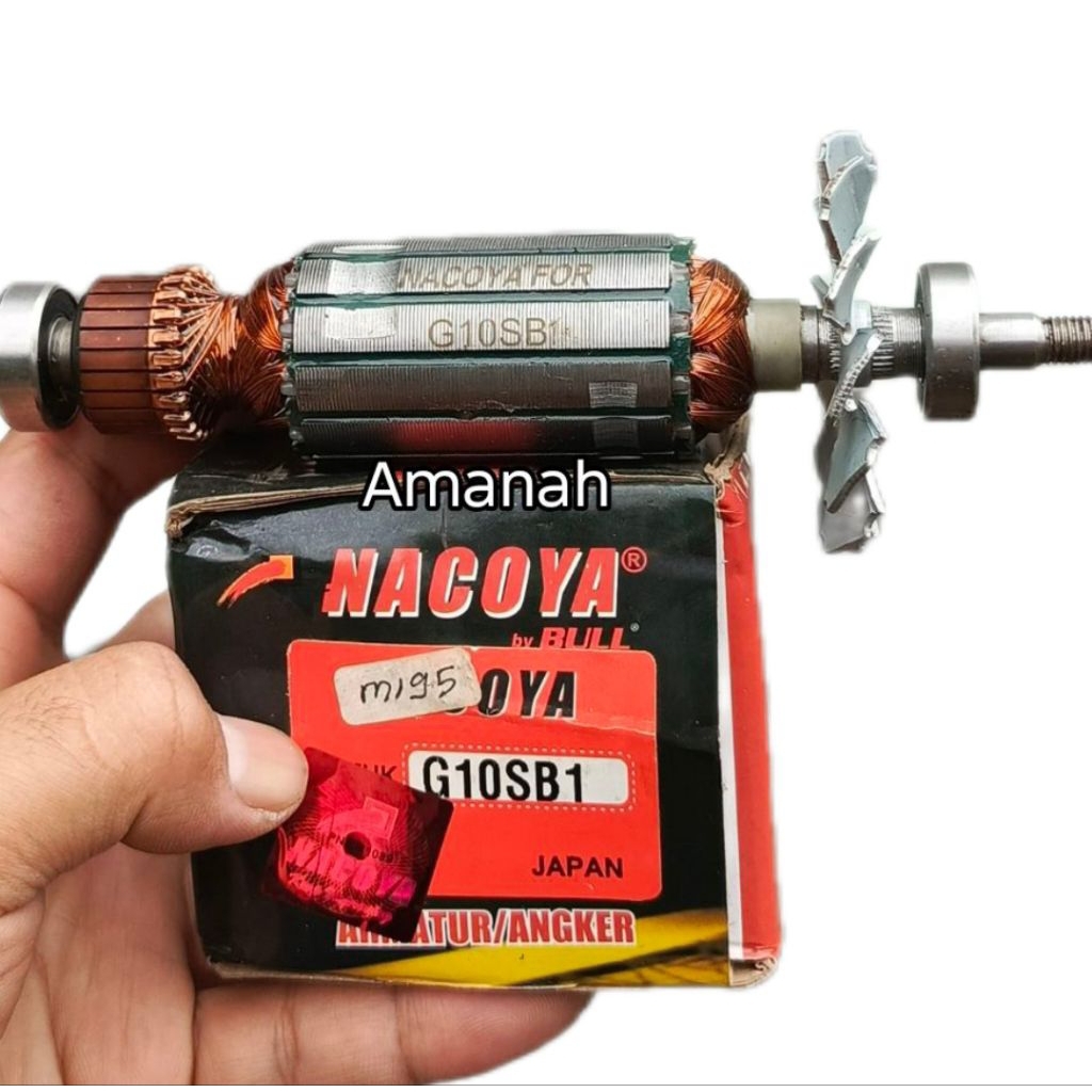 Angker armature nacoya G10SB1 for mesin gerinda hitachi 4 inch