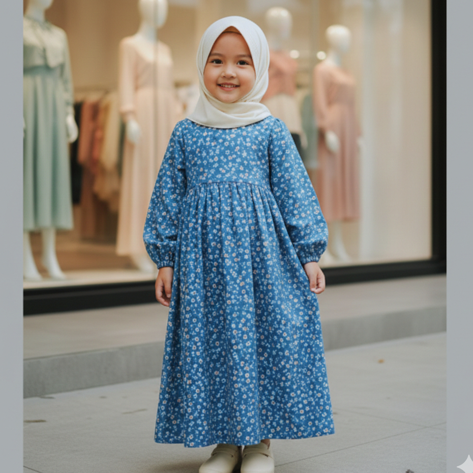 Gamis Anak Perempuan Katun Kahatex – Ukuran PAUD–SD