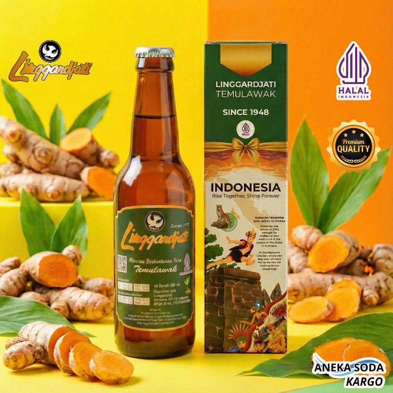 LIMUN LINGGARDJATI temulawak minuman soda 330ml | Packing Premium Halal & BPOM