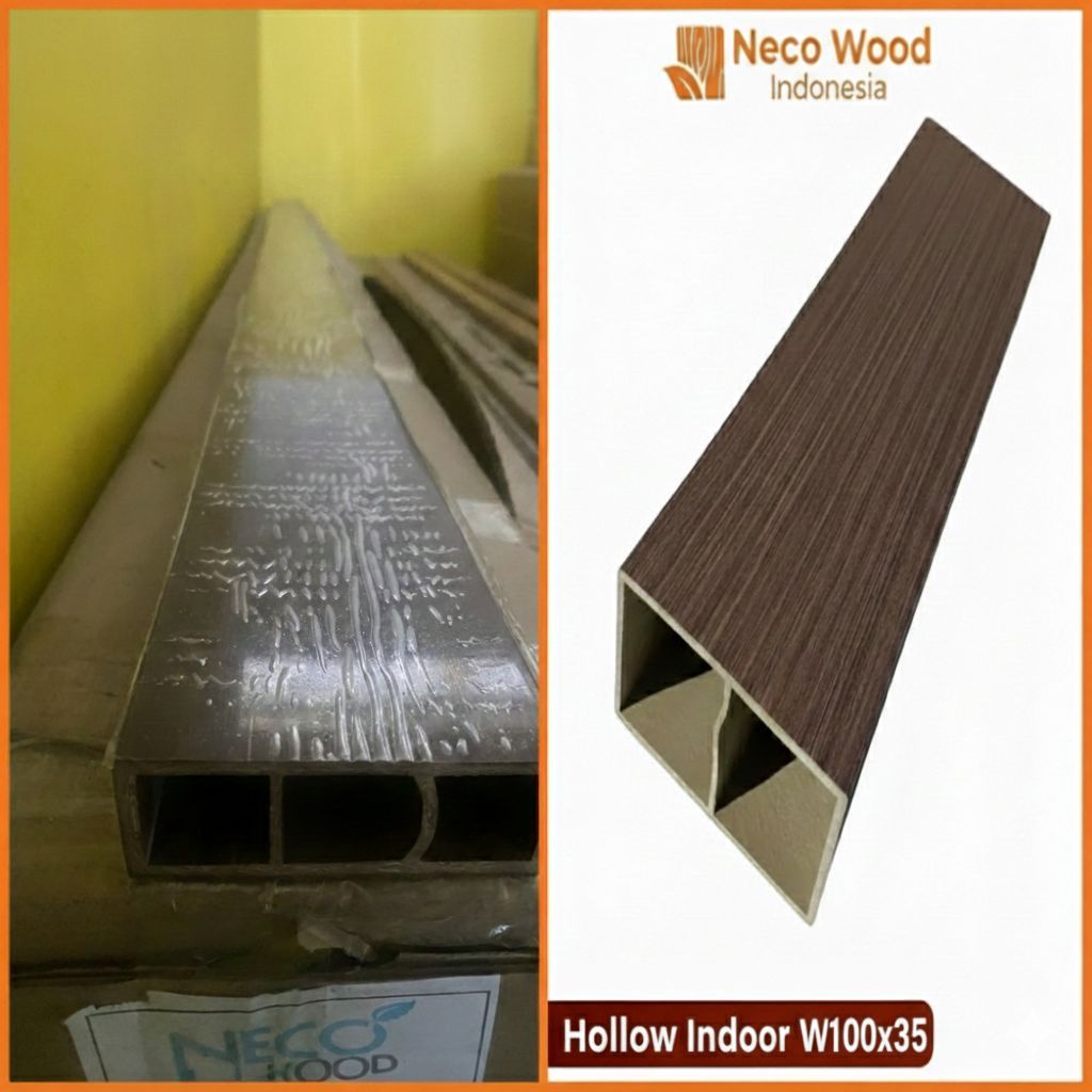 Hollow WPC Wall Panel  Partisi / WPC Indoor Hollow Partition (W 100*35)