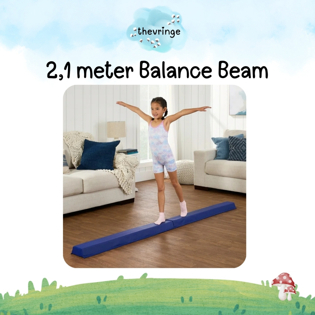 210cm Balance Beam Gymnastics Papan Titian Latihan Keseimbangan & Motorik Anak Mainan