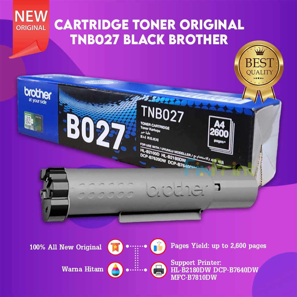 Toner Cartridge TNB027 TNB027Black Original Printer Brother DCPB7640DW HLB2180DW MFCB7810DW