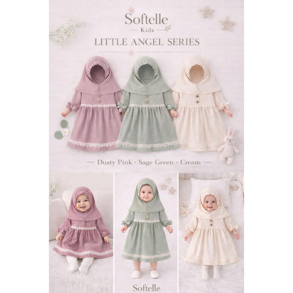 PO‼️gamis baby Little Angel Series by Softelle Kids 1-2y