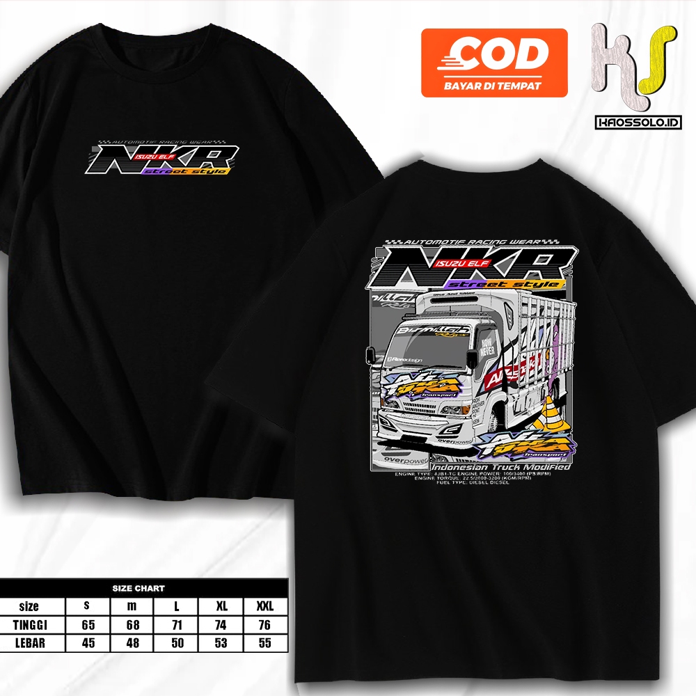 KAOS TRUK ELF RFR031 KAOS ISUZU ELF NKR TERLARIS KAOS ELF MACAN KAOS ZEROONE ZM020 KAOS PREMIUM KAOS