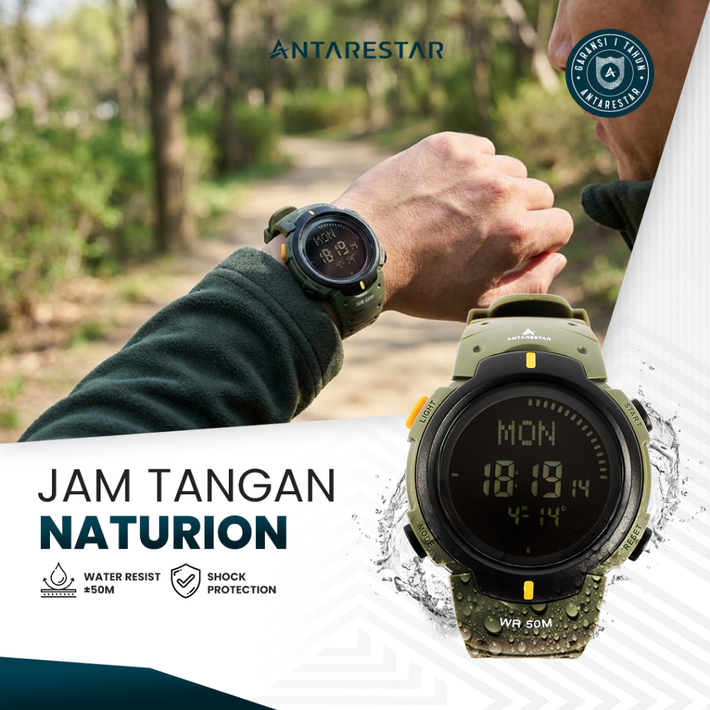 ANTARESTAR Official - Jam Tangan Naturion Waterproof Watch Digital Kompas Outdoor