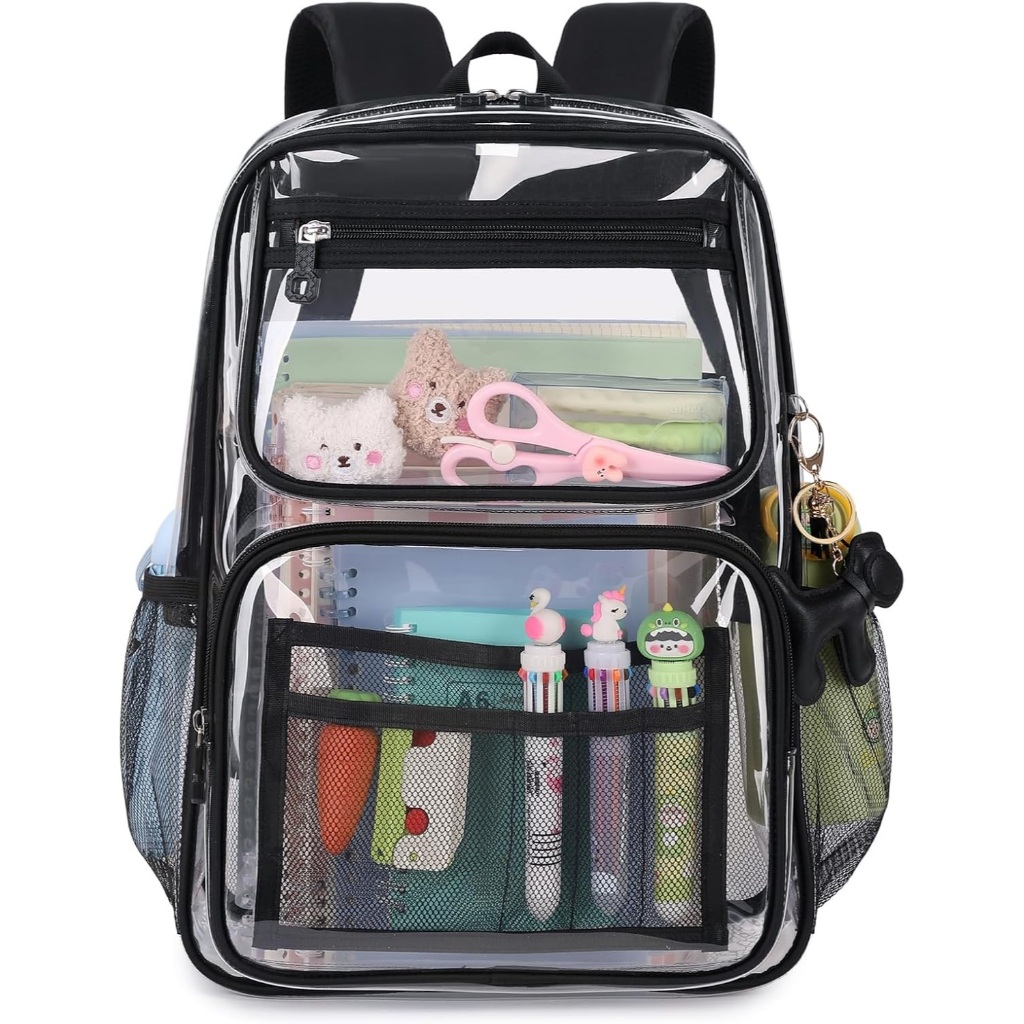 Tas wanita Ransel laptop transparan mika pvc tebal - Ransel sekolah Backpack korean style pria wanit