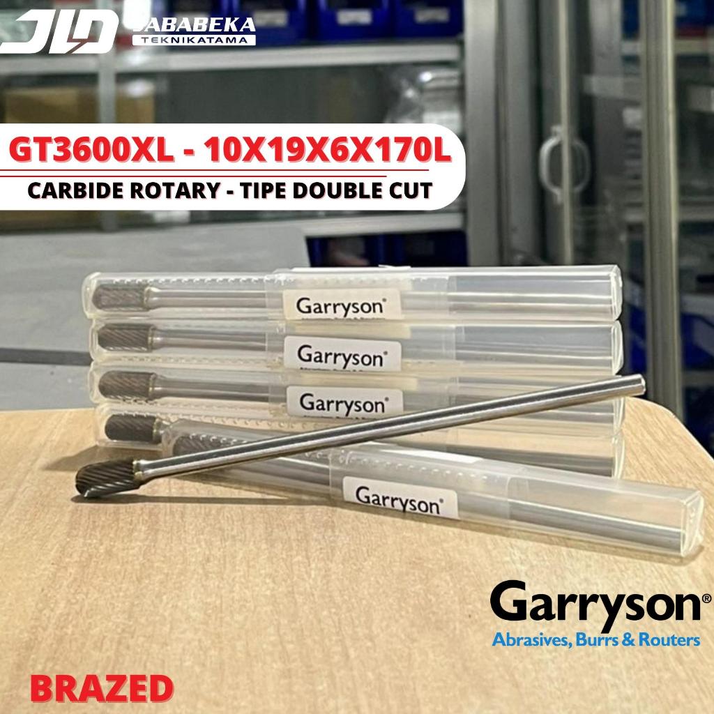 GARRYSON GT3600XL Long Carbide Rotary Burrs 10X19X6X170L Double Cut Shank 6mm ORIGINAL Garryson