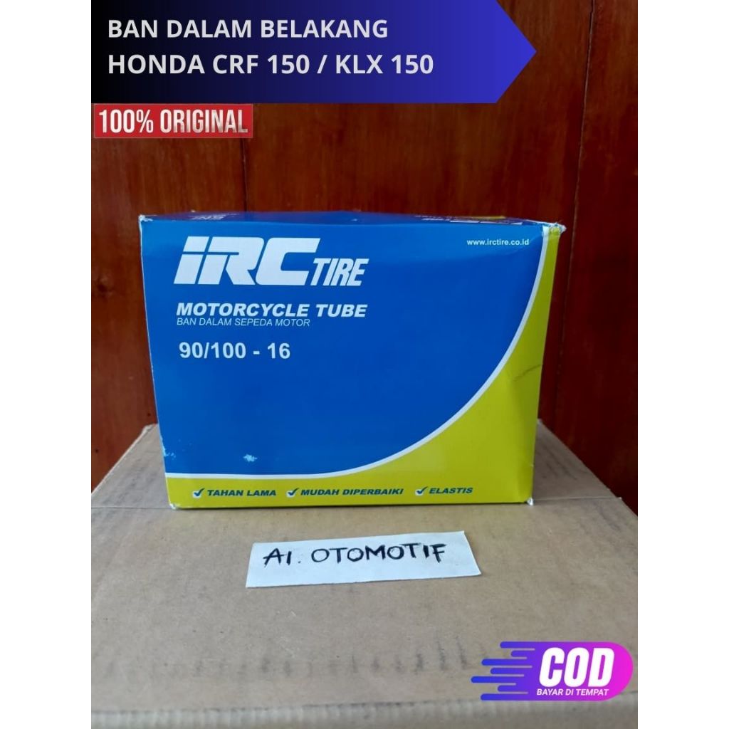 IRC TIRE BAN DALAM IRC 90/100-16 IRC ORIGINAL TERBARU KLX/CRF