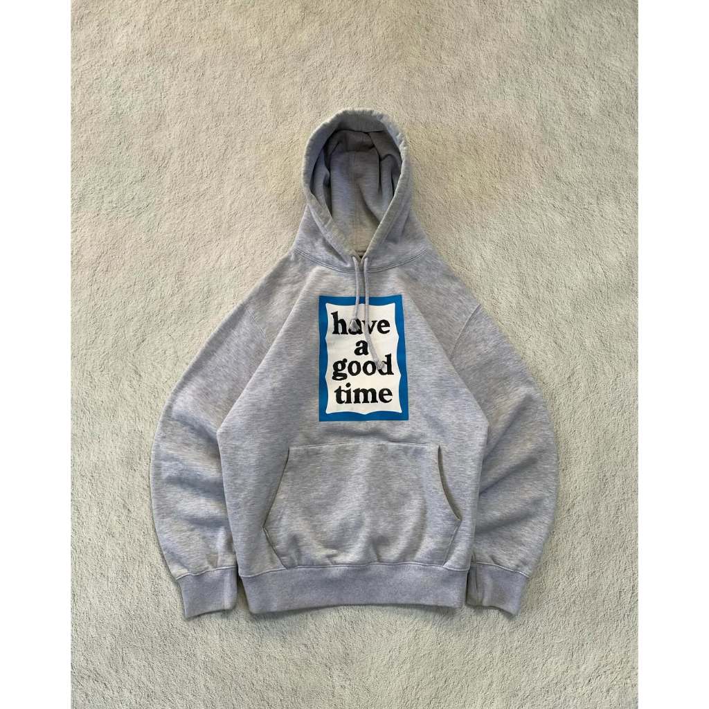 Hoodie Abu Have a Good Time Blue Frame Premium Streetwear Sweater Pria Wanita Unisex Size M-2XL