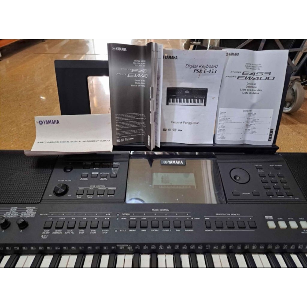 Keyboard Piano Yamaha PSR-E453 Mulus Normal Like New (Second/Seken)