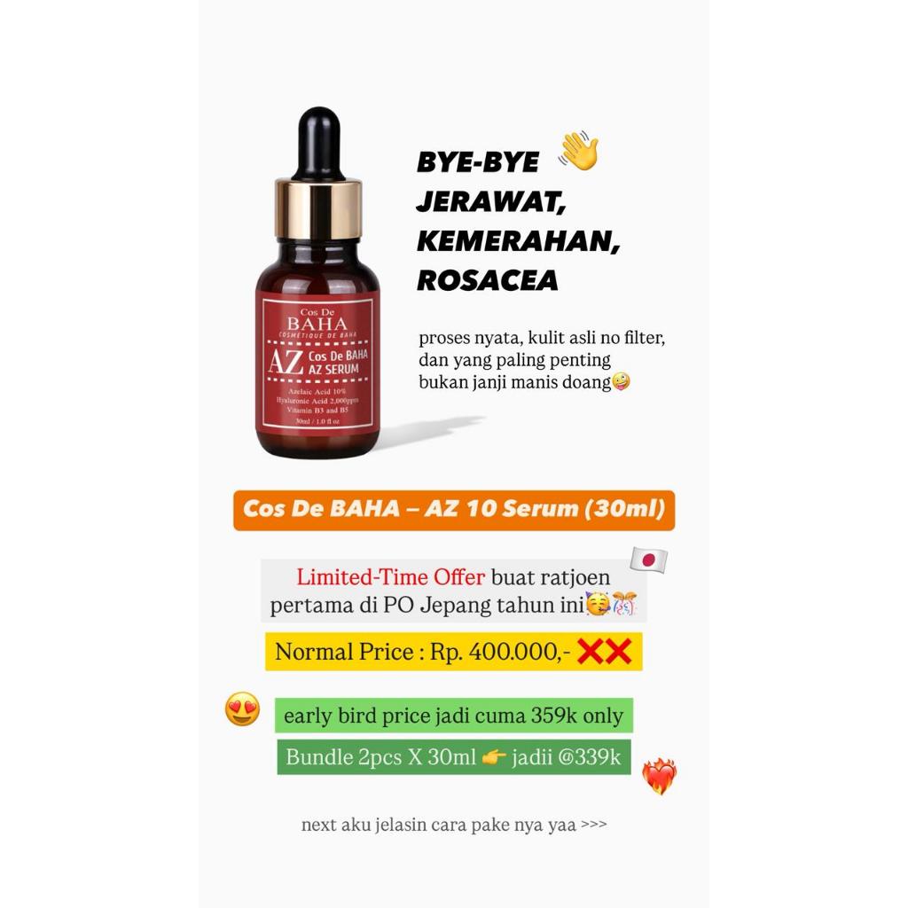 [PRE ORDER] Cos De BAHA - AZ 10 Serum