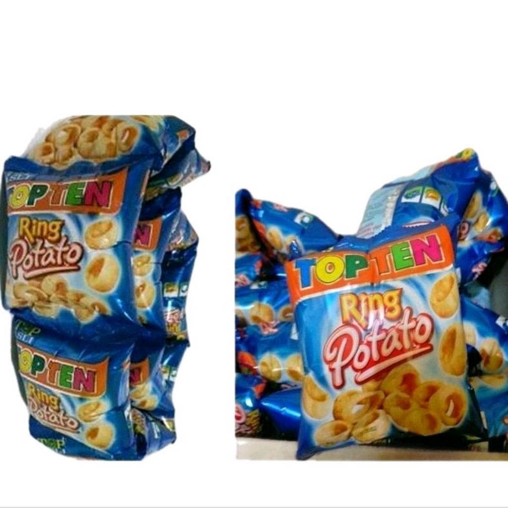 SNACK JADUL TOP TEN RING KEMASAN 1 RENCENG ISI 10 PCS X 8 GR murah