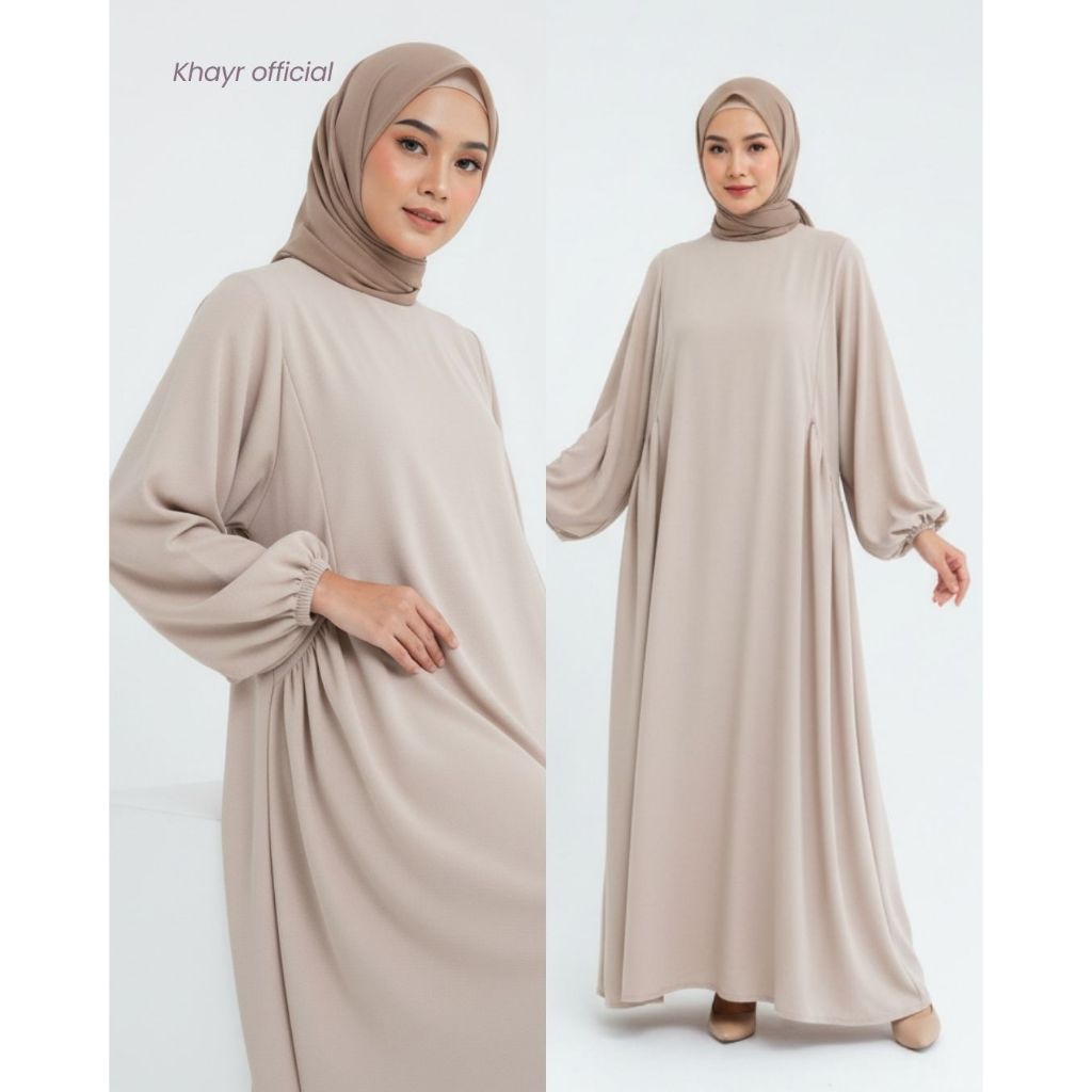 Haura Dress Gamis Wanita Muslimah Premium Terlaris By Azzahra