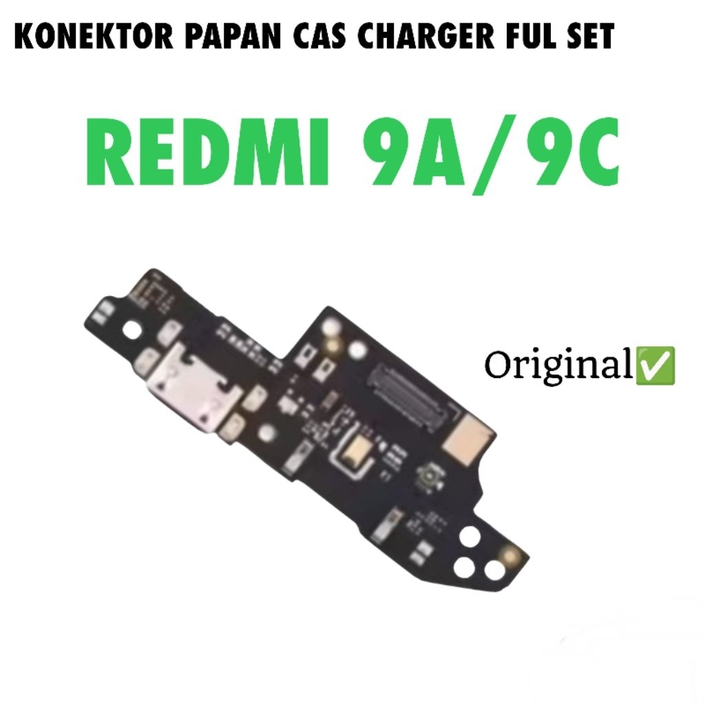 Konektor Papan CAS Charger Full Set HP Xiaomi Redmi 9A / Redmi 9C Original – Port Cas Charging USB D